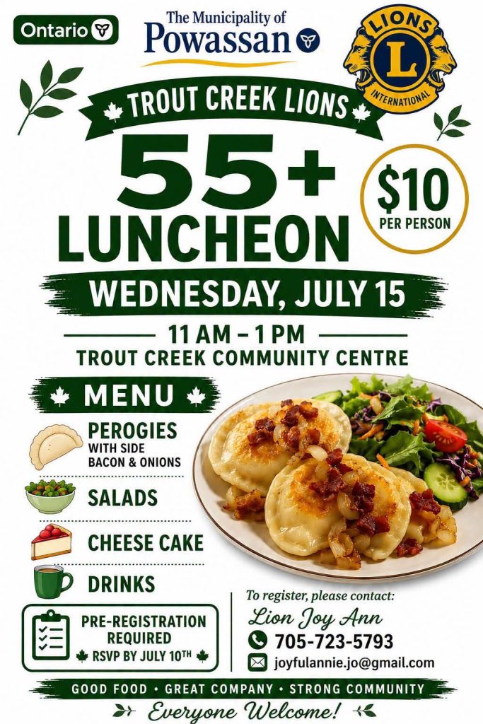 55+ Luncheon — Perogies